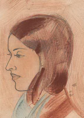 С.Н.Рерих. Эскиз к портрету Раи Богдановой (4). 1930-е