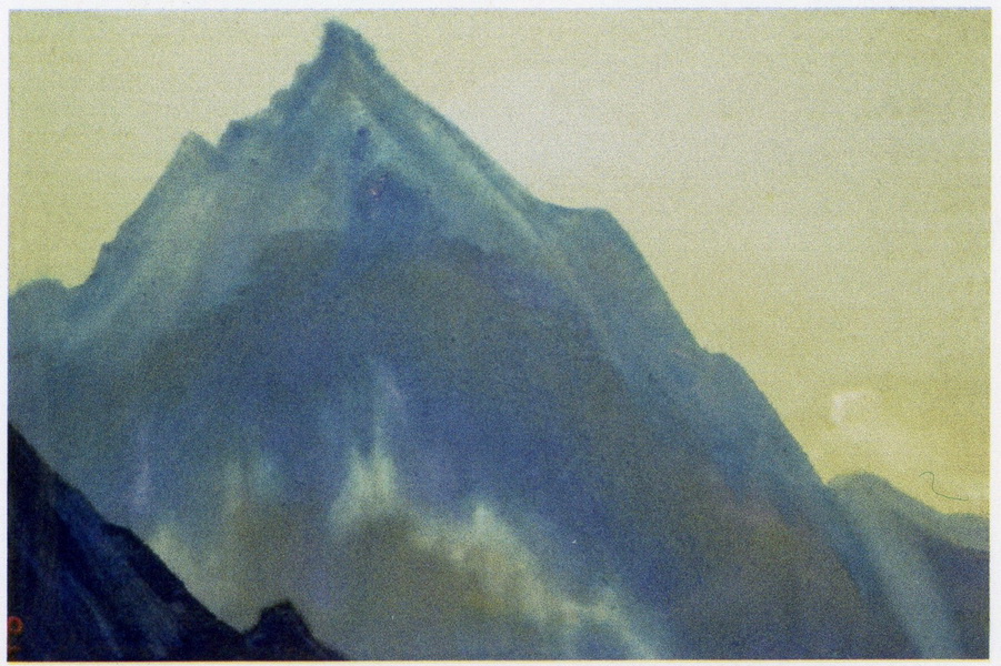Н.К.Рерих. Гималаи. # 79 [Гималаи (Одинокий утес)]. 1938