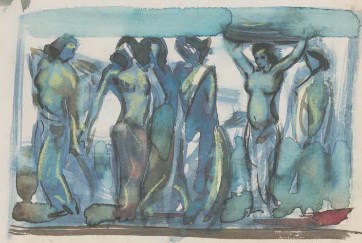 С.Н.Рерих. Эскиз к картине «Дочери моря» (фрагмент). 1946