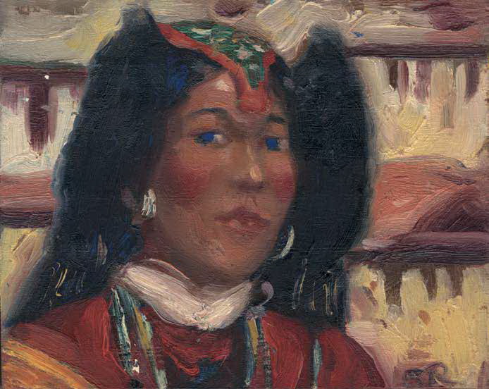 С.Н.Рерих. Эскиз к портрету девушки (Кулу) (3). 1930-е