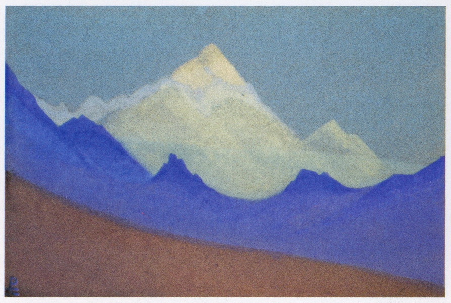 Н.К.Рерих. Гималаи. # 101 [Гималаи (Гаснущие вершины)]. 1938