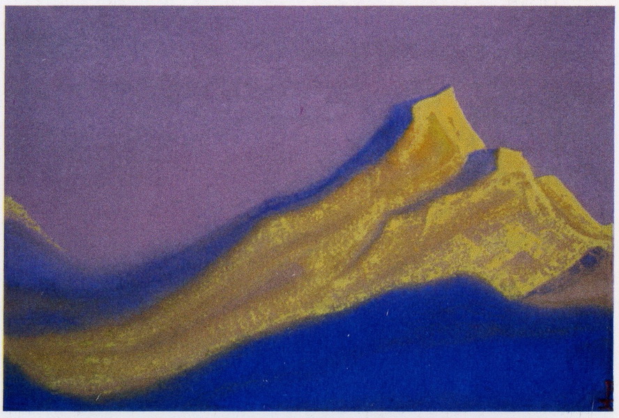Н.К.Рерих. Гималаи. # 39 [Гималаи (Золотая скала)]. 1941