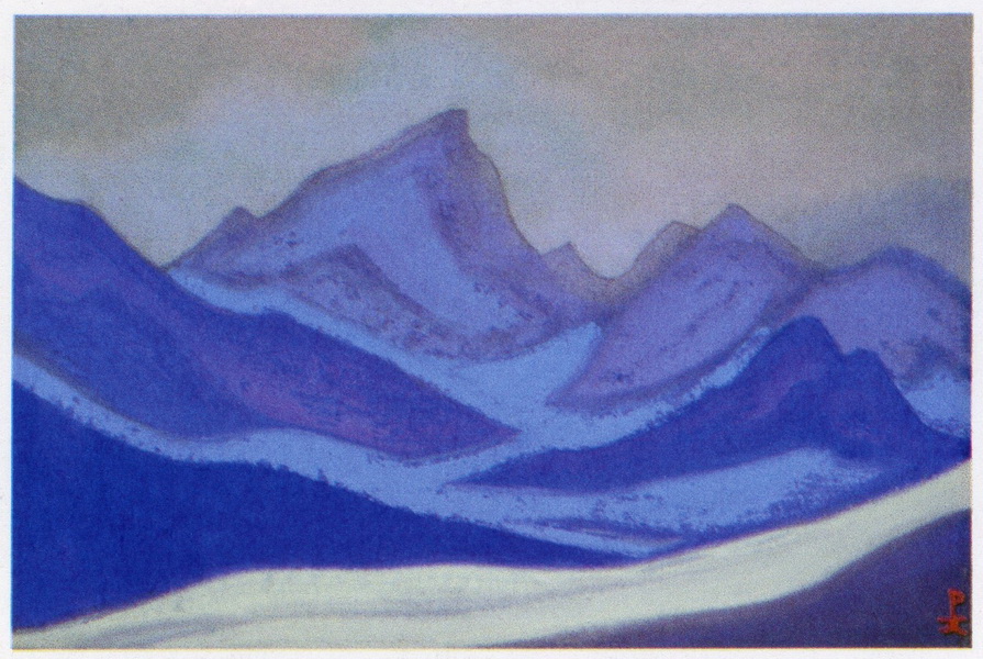 Н.К.Рерих. Гималаи. # 117 [Гималаи (Голубой ледник)]. 1943
