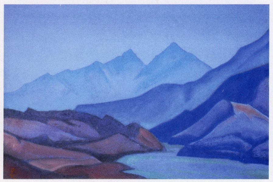Н.К.Рерих. Гималаи. # 160 [Синеющие вершины]. 1945