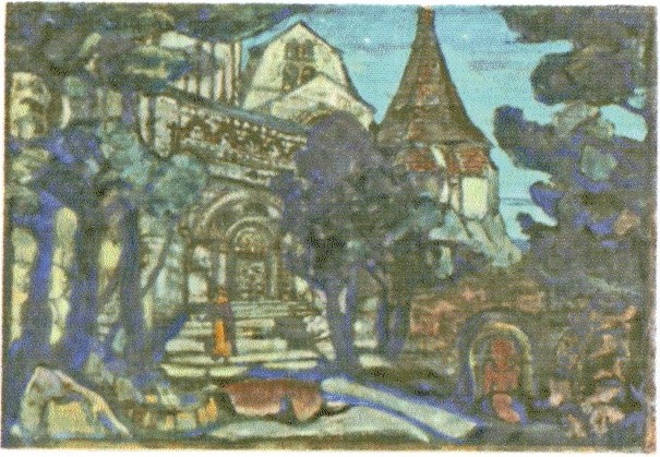 Н.К.Рерих. Замок короля Марка (2-й акт). 1912
