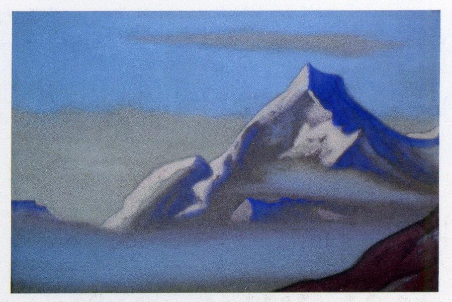 Н.К.Рерих. Гималаи. # 117 [Гималаи (Вершина в тумане)]. 1946