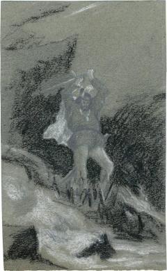 Н.К.Рерих. Человек с отведенным назад мечом (Занёсший меч). 1894