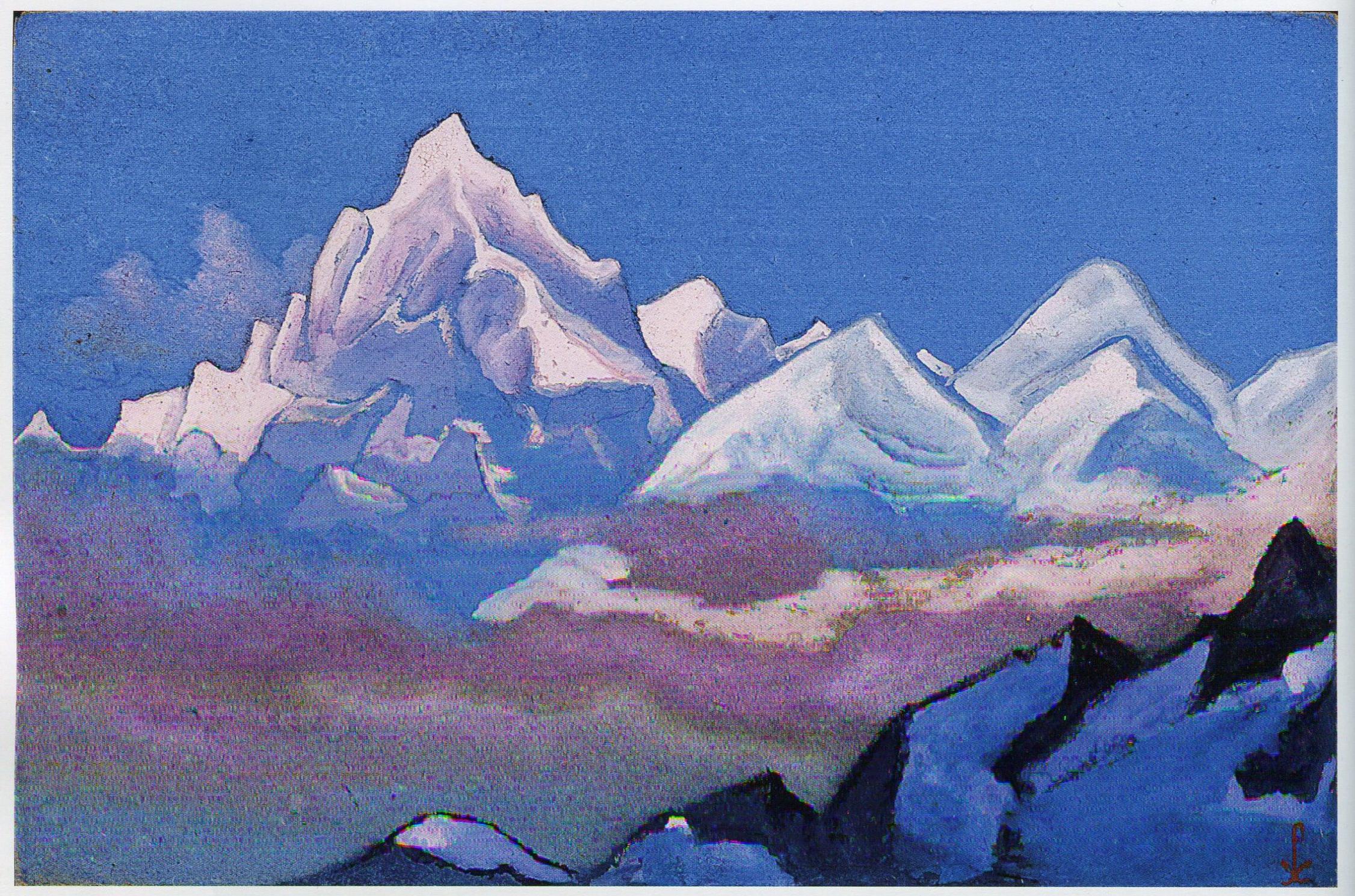 Гималаи картины. Картины Рериха Николая Гималаи. Рерих картины горы.