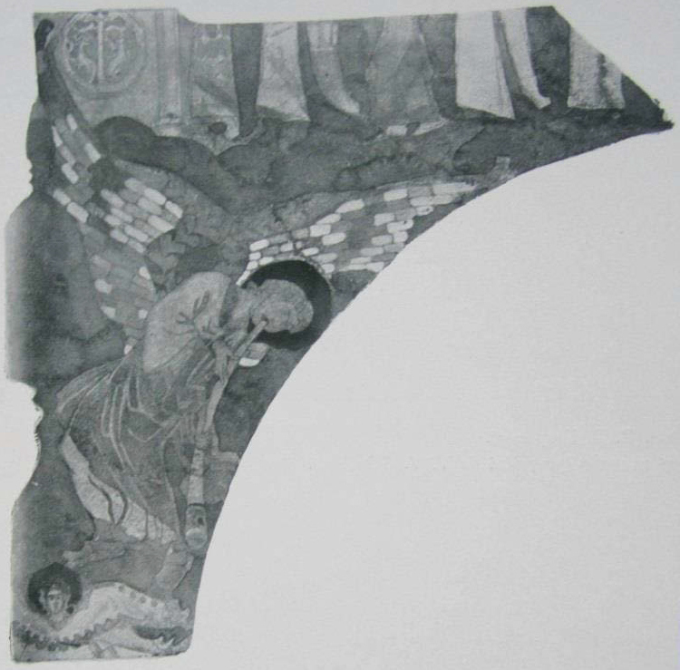 Н.К.Рерих. Ангел с трубой. Часть росписи (фрагмент). 1906