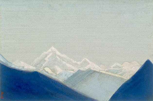 Н.К.Рерих. Гималаи. # 116 [Гималаи [Белое царство]]. 1938