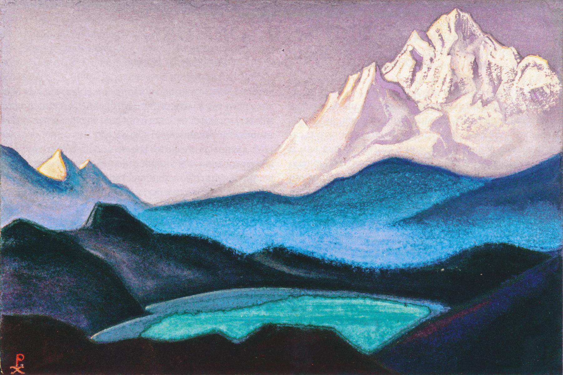 Гималаи картины. Рерих Канченджанга Гималаи. Рерих Тибет Гималаи.