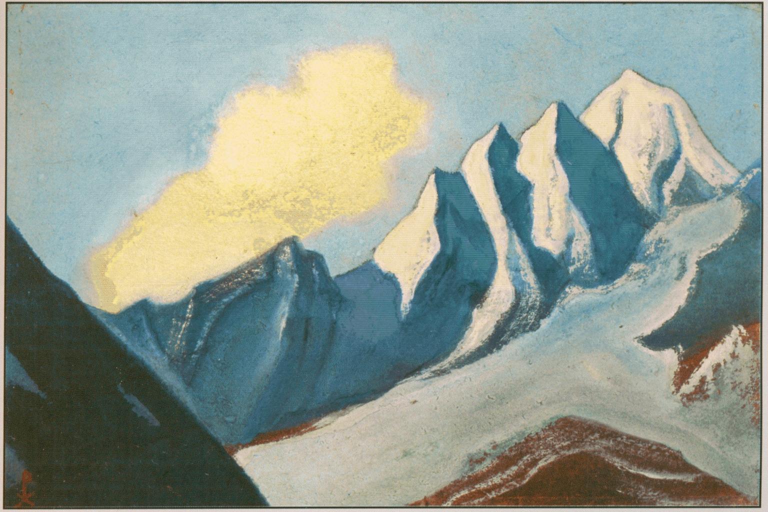 Завершилась экспедиция рериха. Рерих Канченджанга Гималаи. Рерих Гималаи 48. Рерих Гималаи 1945.