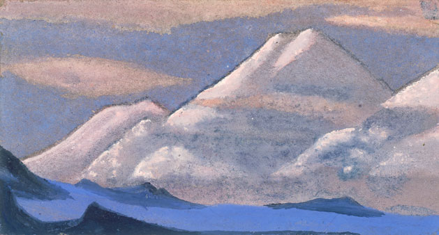 Н.К.Рерих. Гималаи. # 84 [Гималаи [Снежные пирамиды]]. 1946