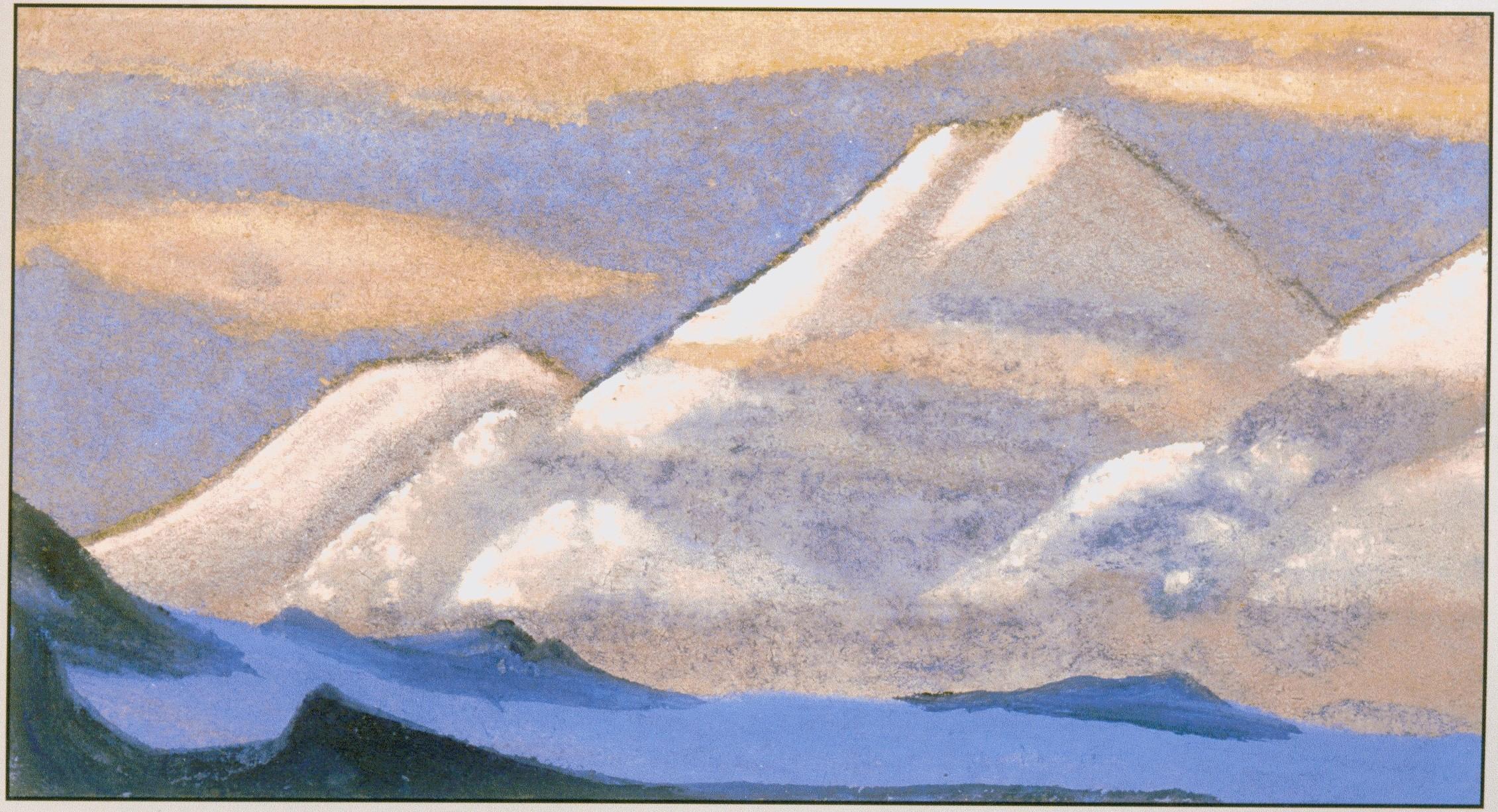 Н.К.Рерих. Гималаи. # 84 [Гималаи [Снежные пирамиды]]. 1946
