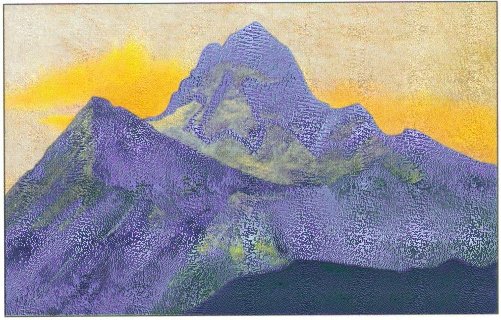 Завершилась экспедиция рериха. Рерих Гималаи 48. Рерих картины горы. Брахмапутра картина Рериха.