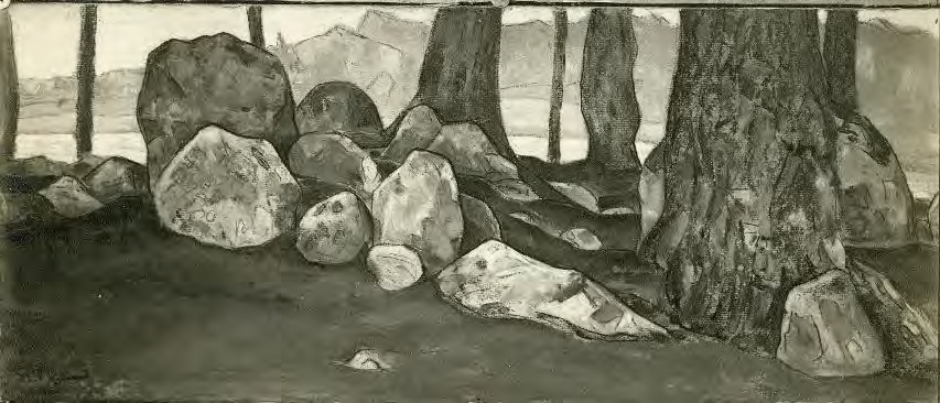 Н.К.Рерих. Богатырские могилы (Камни). 1907