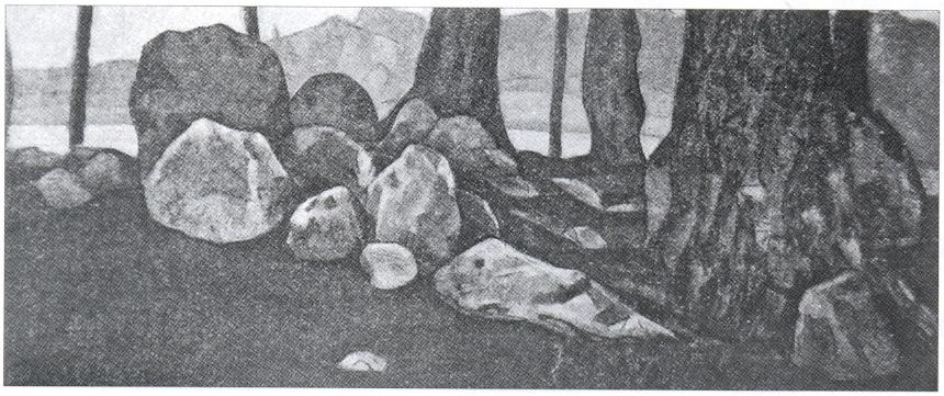 Н.К.Рерих. Богатырские могилы (Камни). 1907