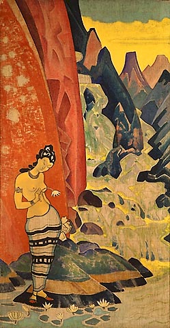Н.К.Рерих. Песнь потока. # 18 (декоративное панно). 1920