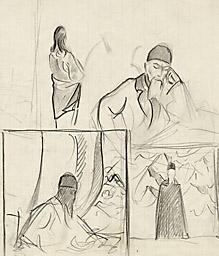 С.Н.Рерих. Набросок портрета Н.К.Рериха. 1930-1940-е