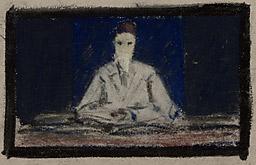 С.Н.Рерих. Набросок к портрету Н.К.Рериха на темном фоне. 1930-1940-е