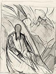 С.Н.Рерих. Набросок к портрету Н.К.Рериха на фоне гор (03). 1930-1940-е