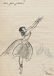 С.Н.Рерих. Балерина (набросок). 1920-1940-е