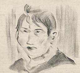 С.Н.Рерих. Портрет тибетской женщины (набросок). 1940-1960-е