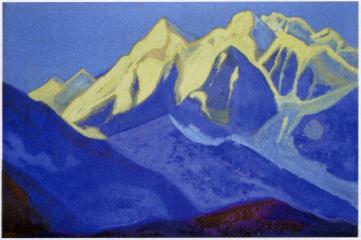 Н.К.Рерих. Гималаи # 73 [Снежные вершины]. 1942