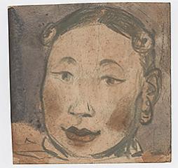 С.Н.Рерих. Портрет тибетской девушки (набросок) (1). 1930-е