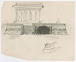 С.Н.Рерих. Греческий храм (набросок). 1920-1940-е