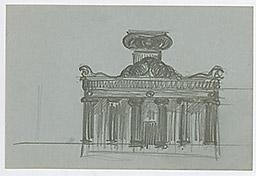 С.Н.Рерих. Архитектурный рисунок (07). 1920-е