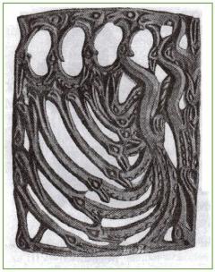 Н.К.Рерих. Рисунок для резной спинки стула. 1899
