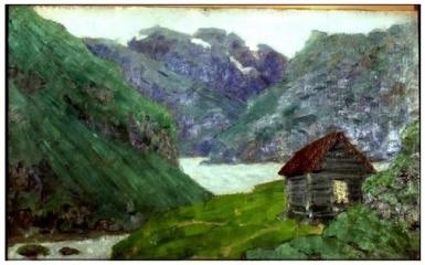 Н.К.Рерих. Домик в горах (Домик Сольвейг). 1900