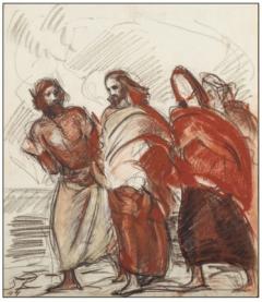 С.Н.Рерих. Христос с учениками (эскиз). 1944