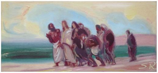 С.Н.Рерих. Христос с учениками (эскиз) (2). 1944